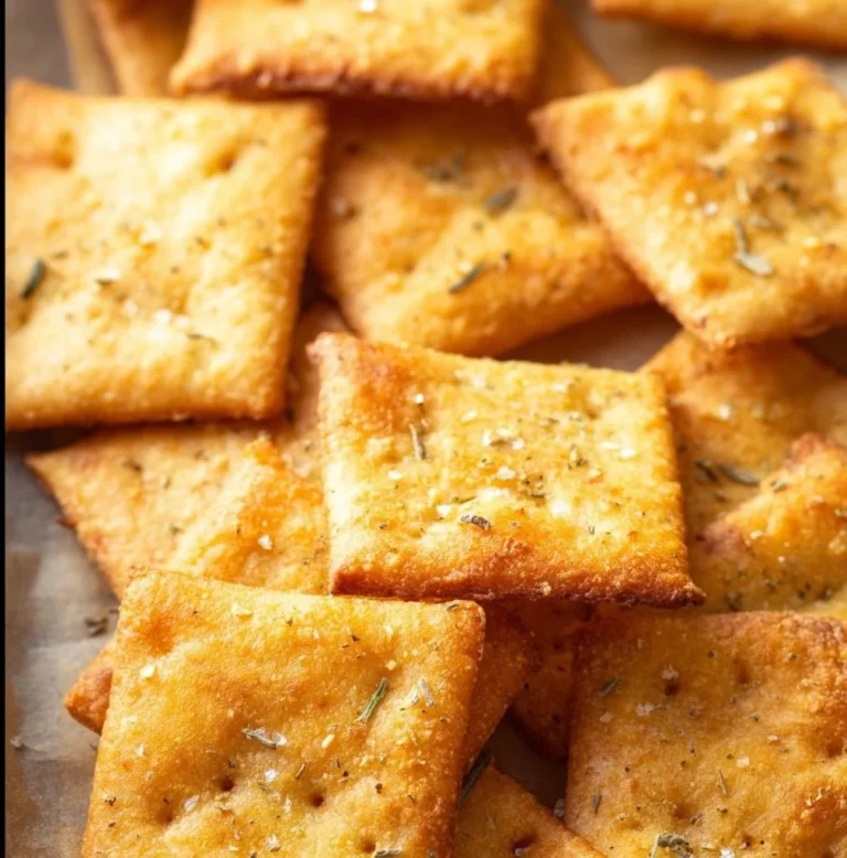 Easy 2 ingredient keto crackers on a wooden platter