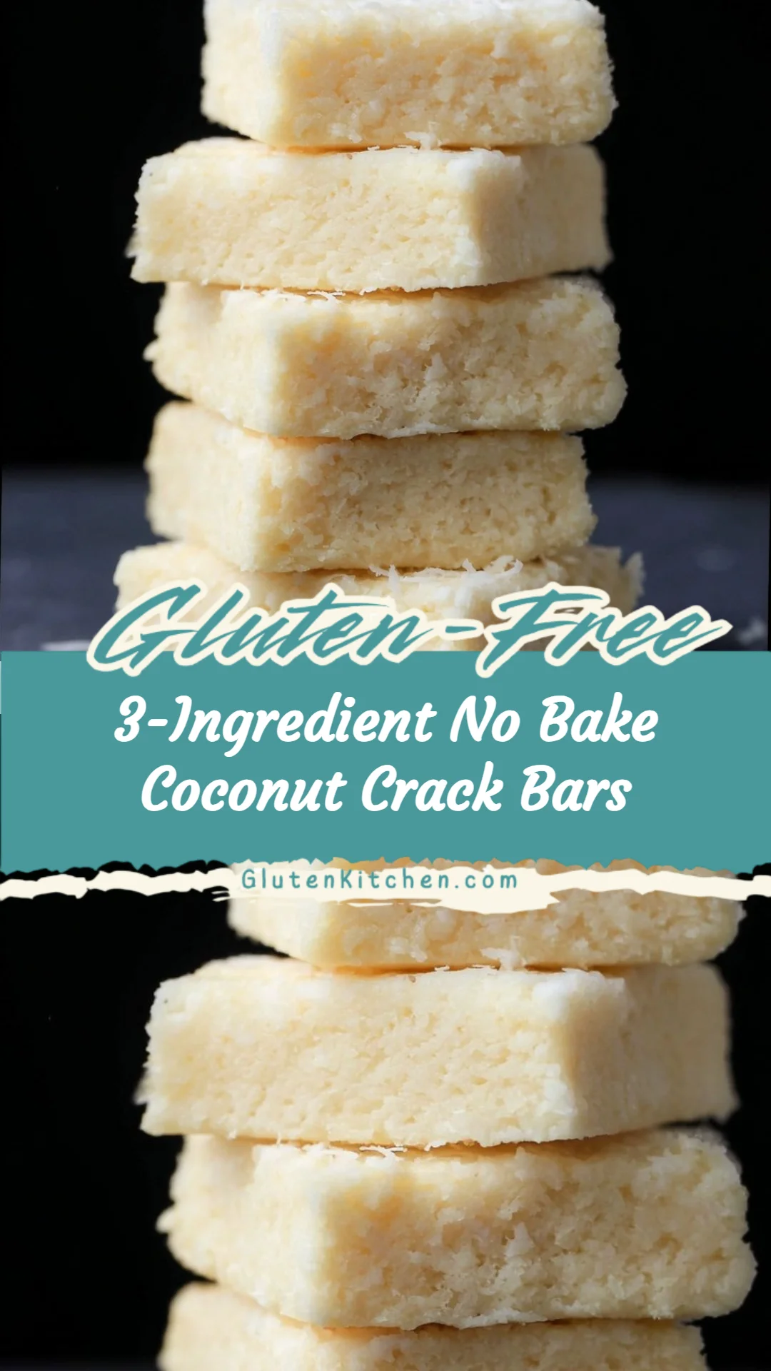 3-Ingredient No Bake Coconut Crack Bars