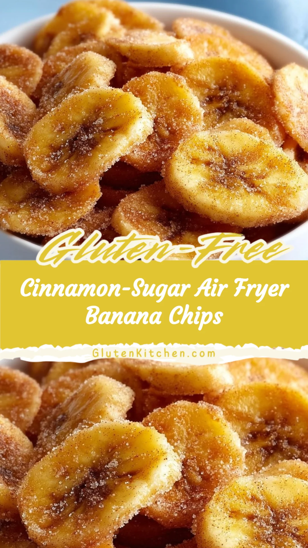 Cinnamon-Sugar Air Fryer Banana Chips