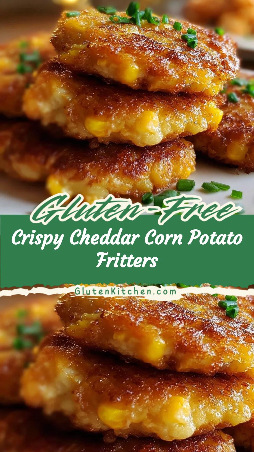 Crispy Cheddar Corn Potato Fritters