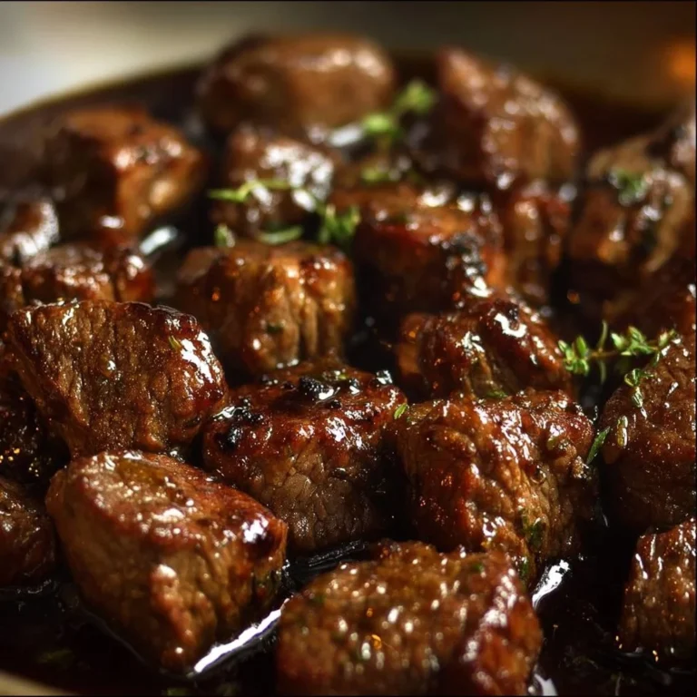 Crockpot steak bites cooked to perfection in a slow cooker
