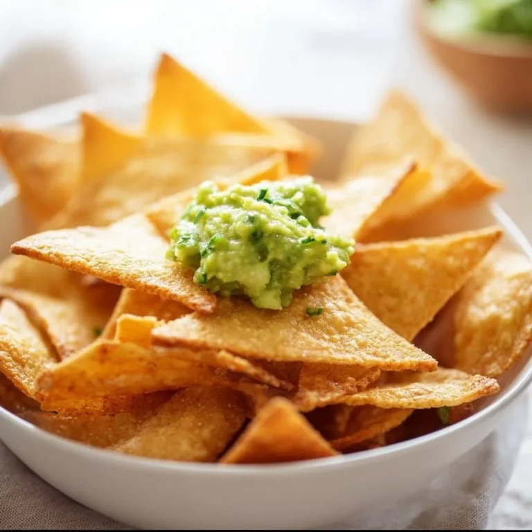 Delicious homemade keto tortilla chips served with dip