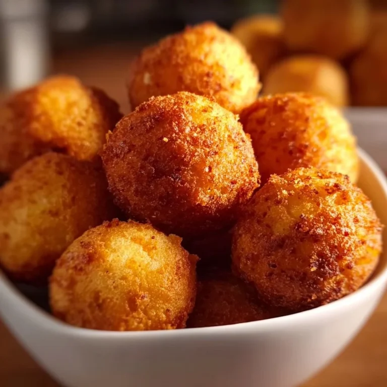 Delicious gluten-free hushpuppies served on a plate with dipping sauce.