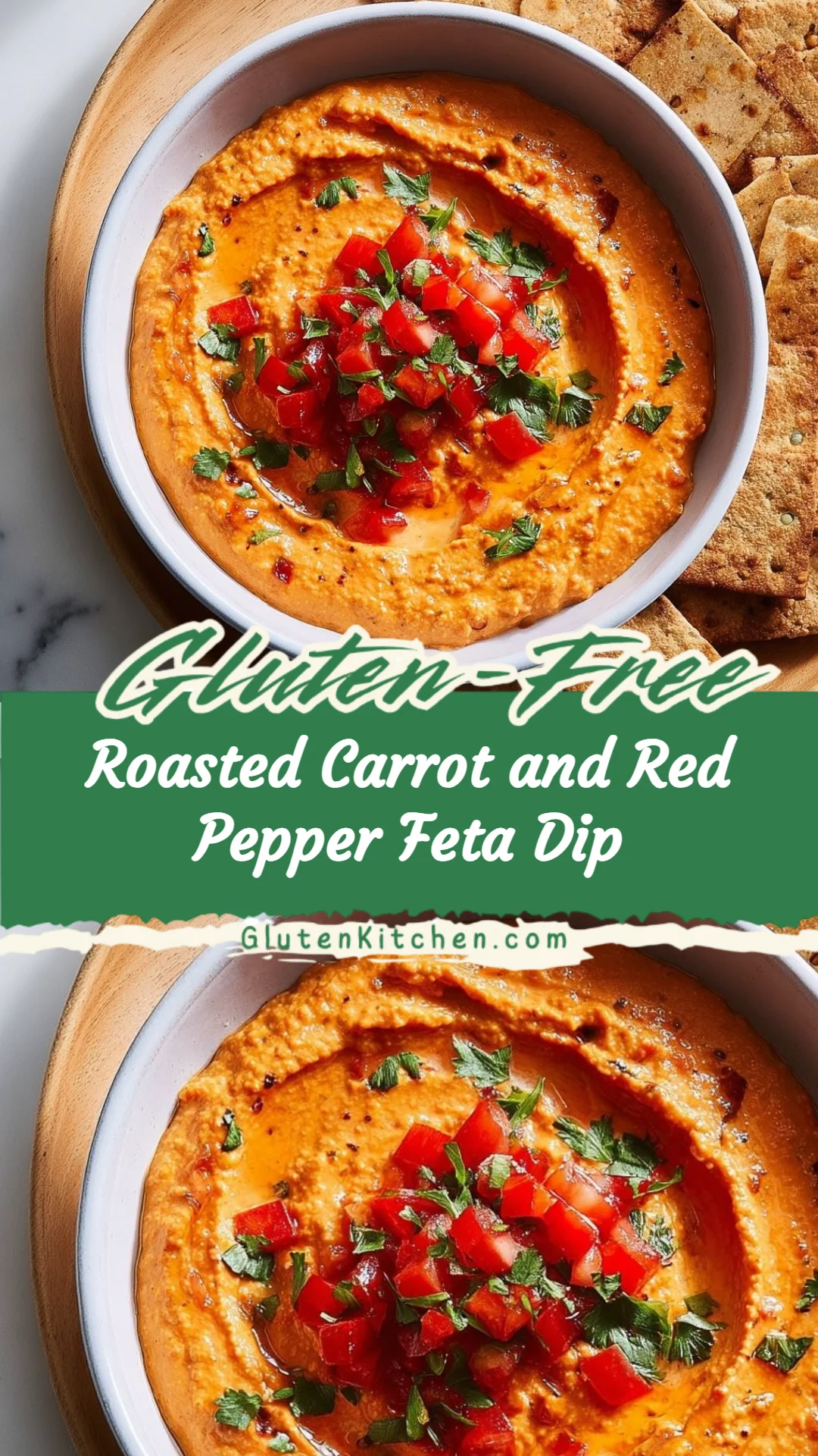 Roasted Carrot and Red Pepper Feta Dip
