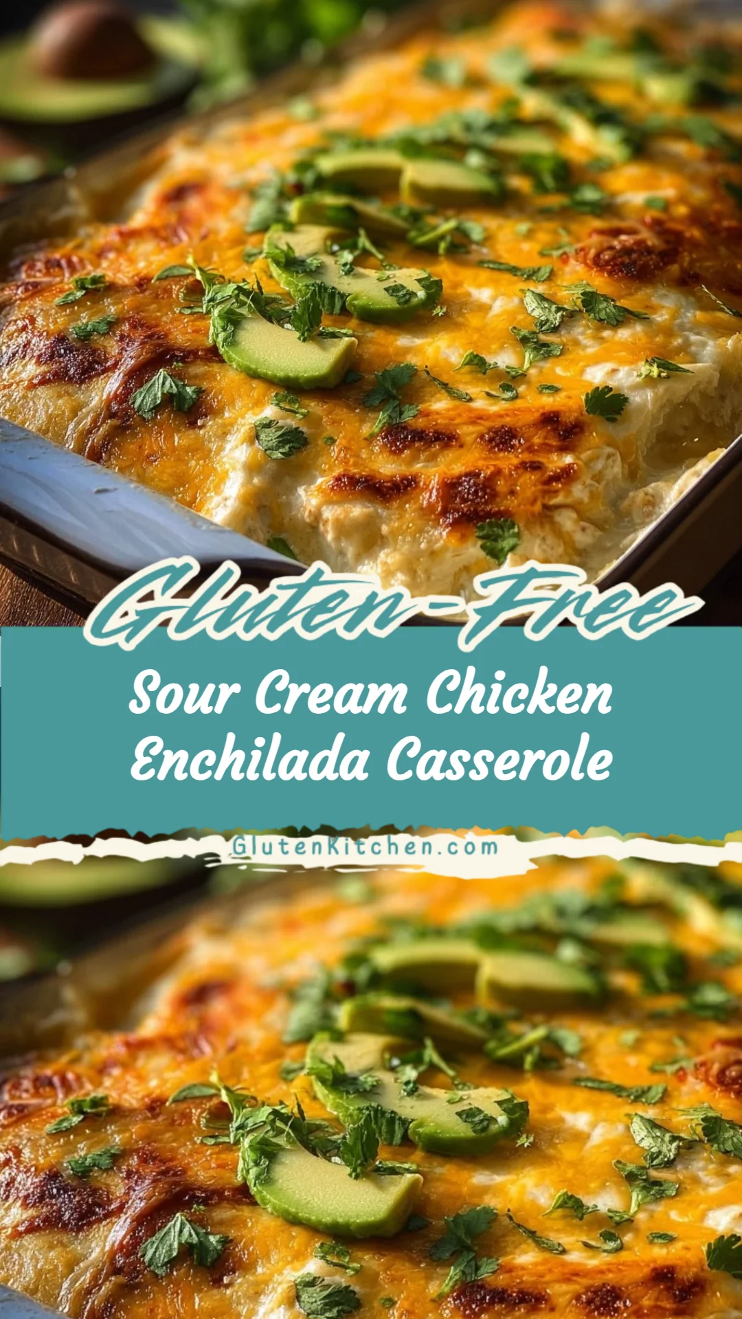 Sour Cream Chicken Enchilada Casserole
