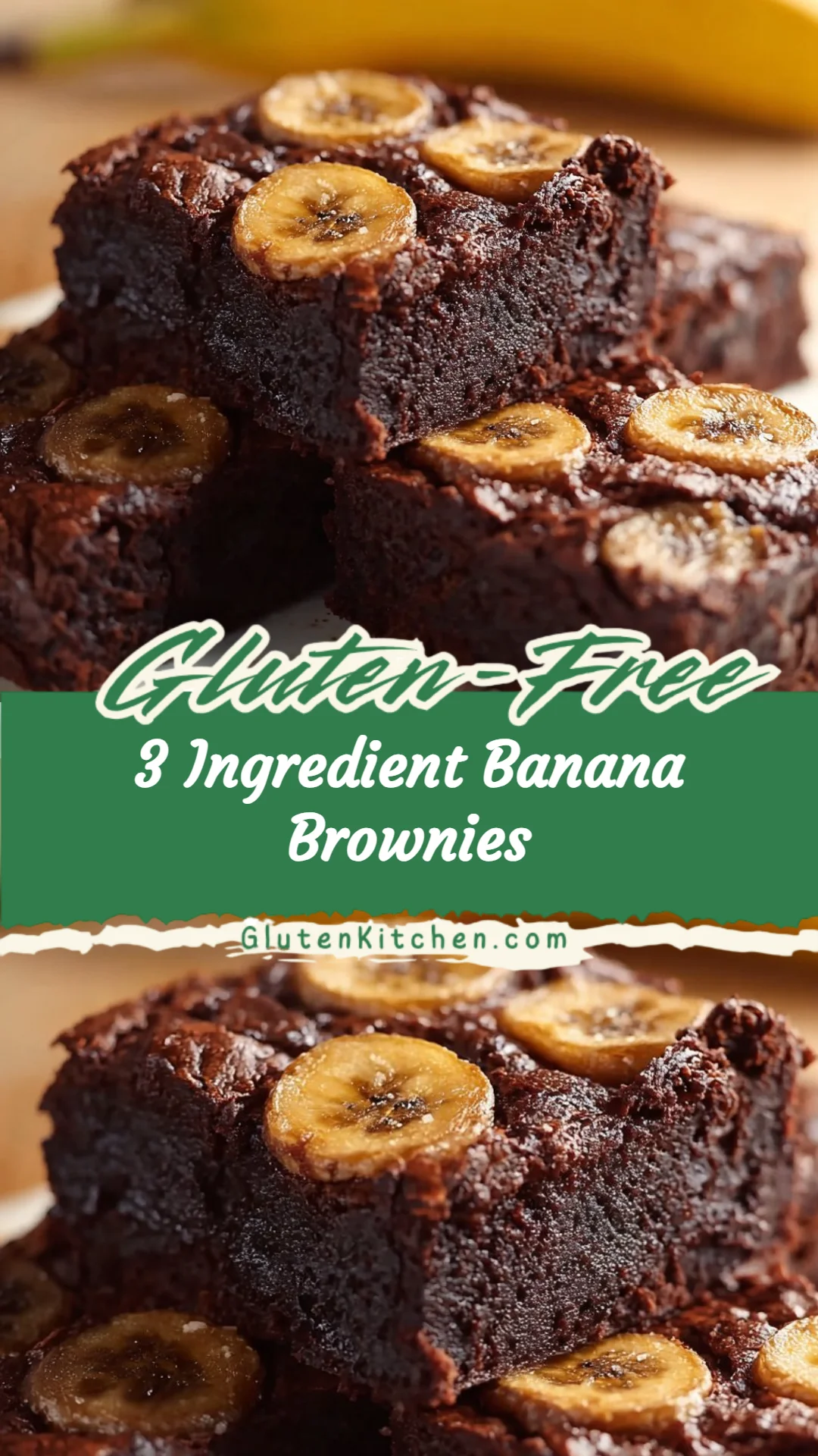 3 Ingredient Banana Brownies