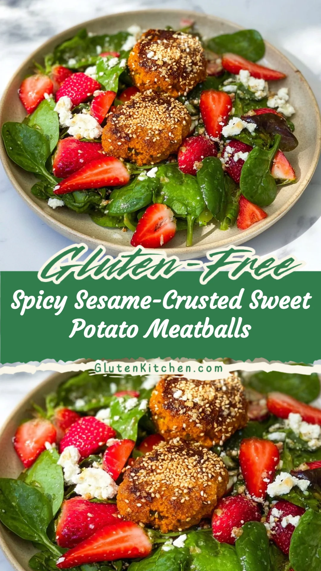 Spicy Sesame-Crusted Sweet Potato Meatballs